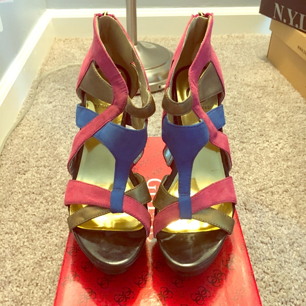 Brand new Guess suede heels. Size 7.5.